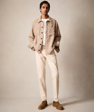 Classic Fit Herringbone Linen-Wool Shirt Jacket