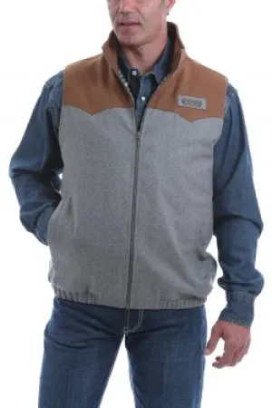 CLMWV1543001-XS-Gry/Brn Cinch Mens Vest CC Color Block