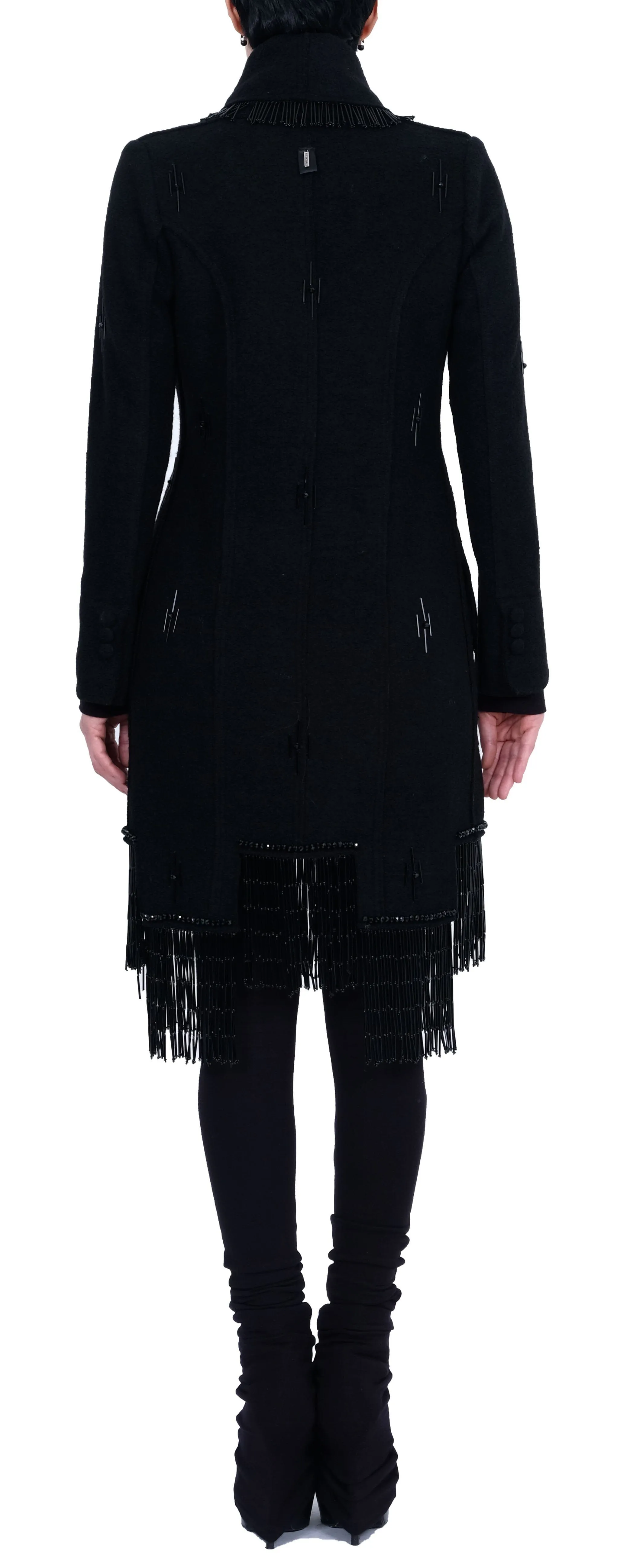 Coat with Glass Beaded Fringe