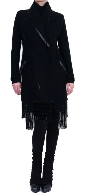 Coat with Glass Beaded Fringe