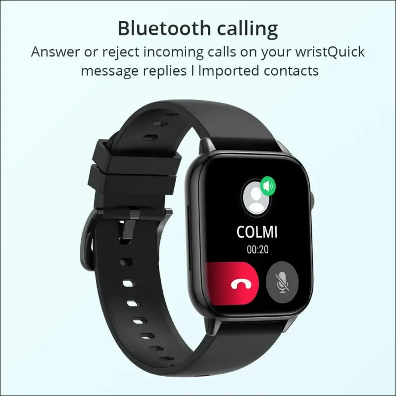 Colmi c60 smartwatch 1.9 inch full screen bluetooth calling heart rate sleep monitor 19 sport