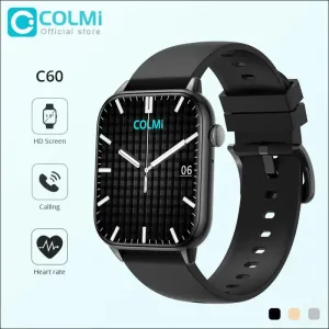 Colmi c60 smartwatch 1.9 inch full screen bluetooth calling heart rate sleep monitor 19 sport