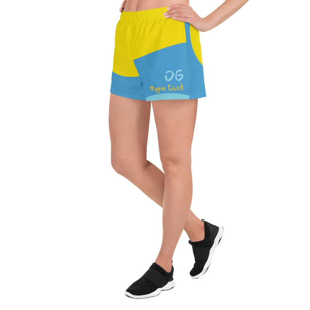 Color Waves Women's Athletic Shorts