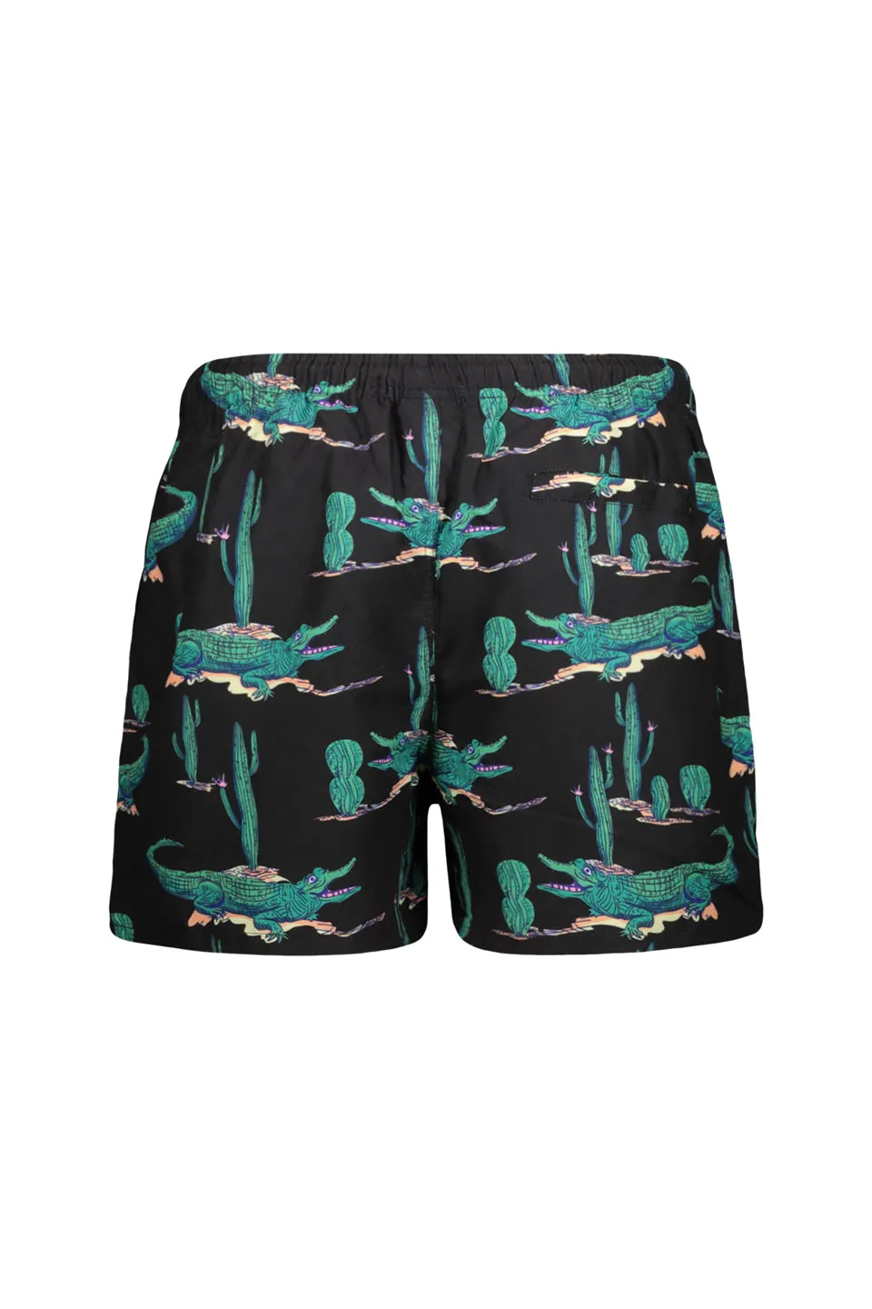 Croc Print Swim Shorts In Black