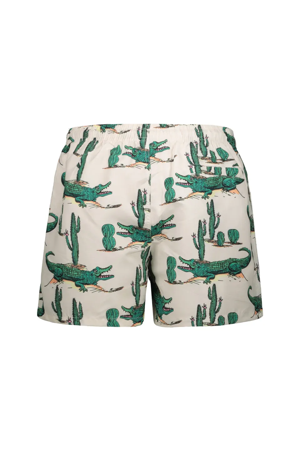 Croc Print Swim Shorts In White