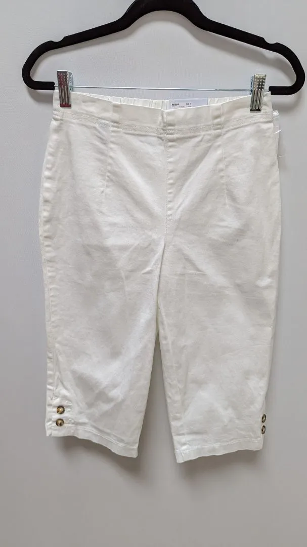 Croft & Barrow White Mid-Rise Pull-On Skimmer Pants