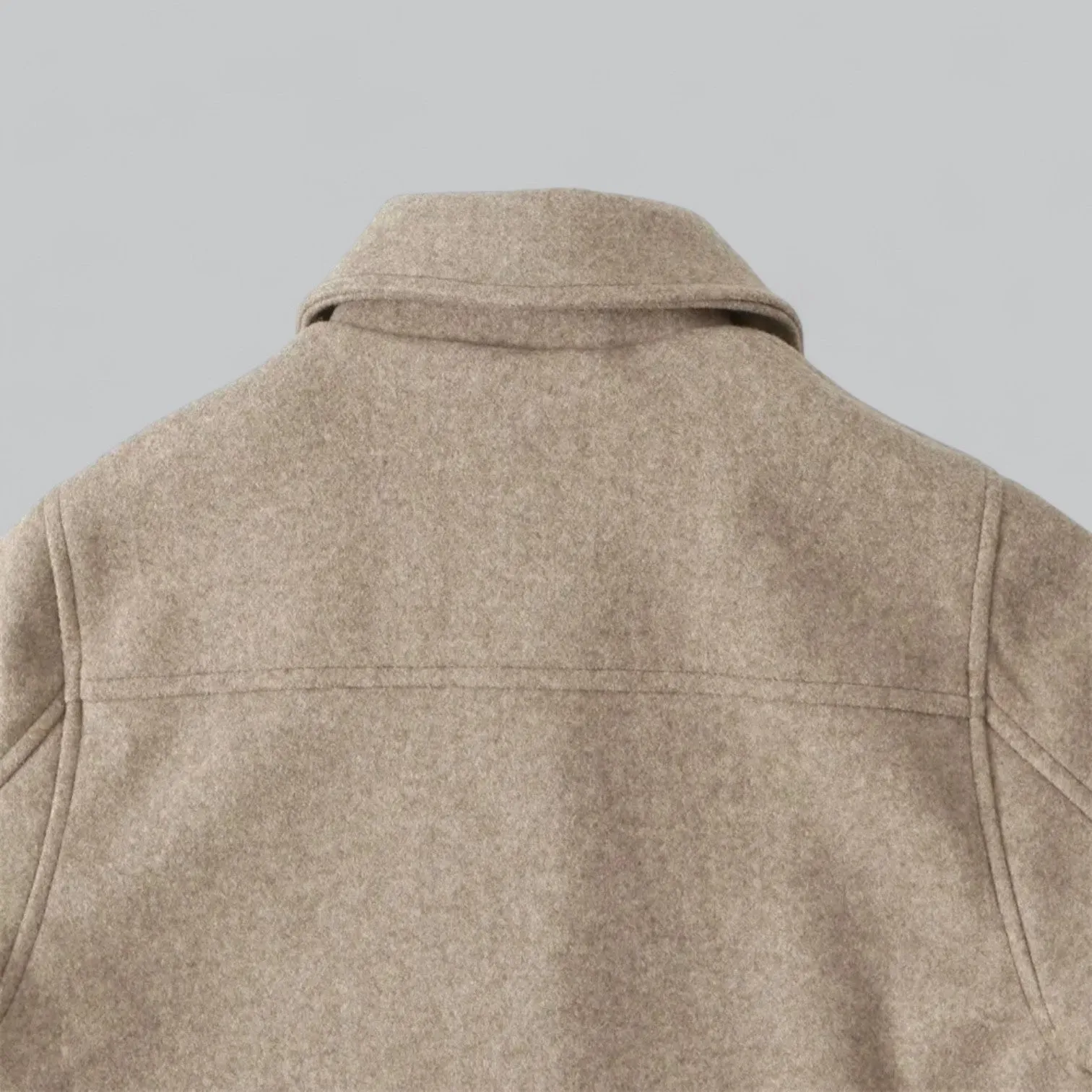 Cropped Wool Blend Jacket | Button-Up Design, Warm and Stylish Outerwear for Women