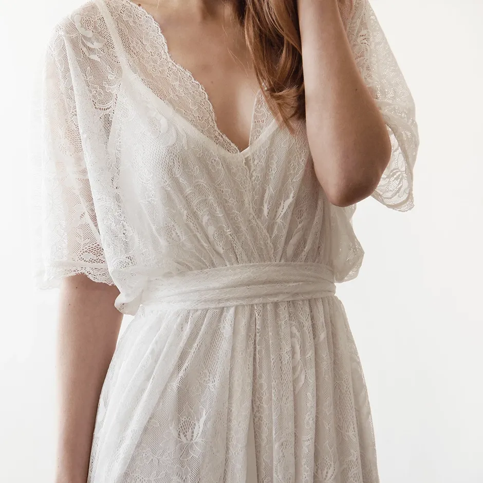 Curvy Bat Sleeves Dress #1417
