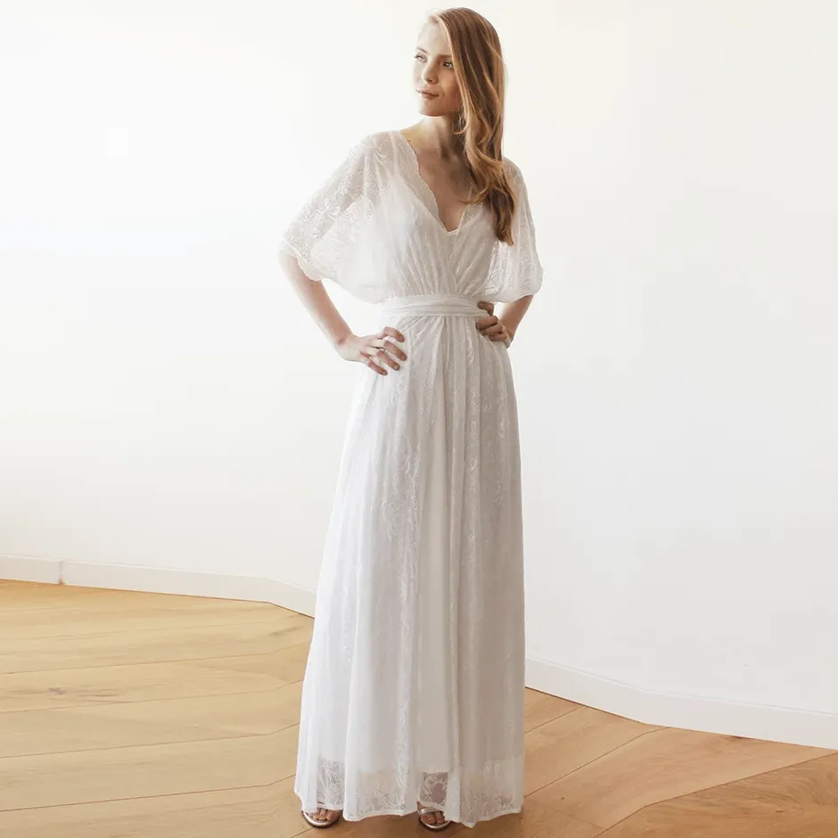 Curvy Bat Sleeves Dress #1417