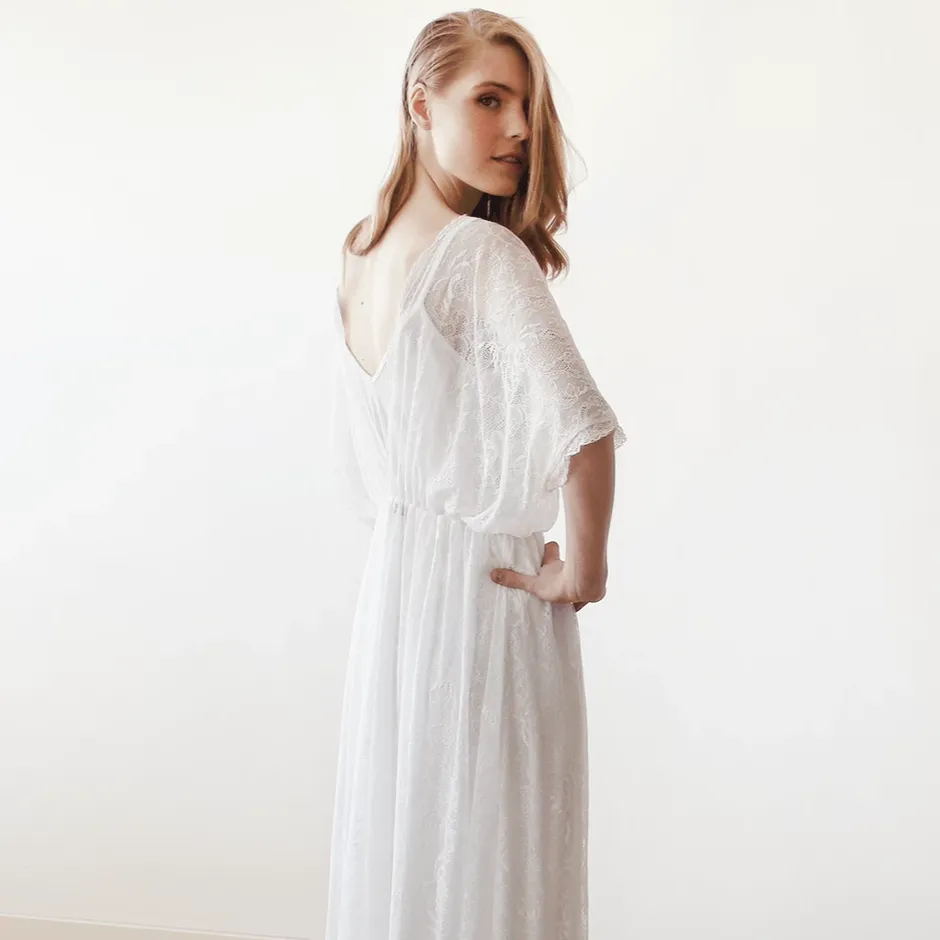 Curvy Bat Sleeves Dress #1417