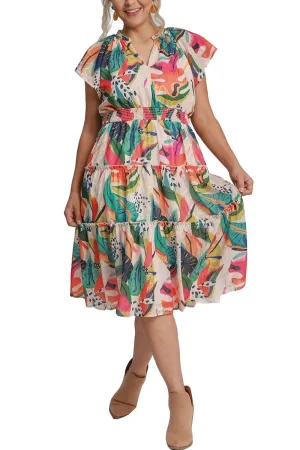 Curvy Orange Mix Dress