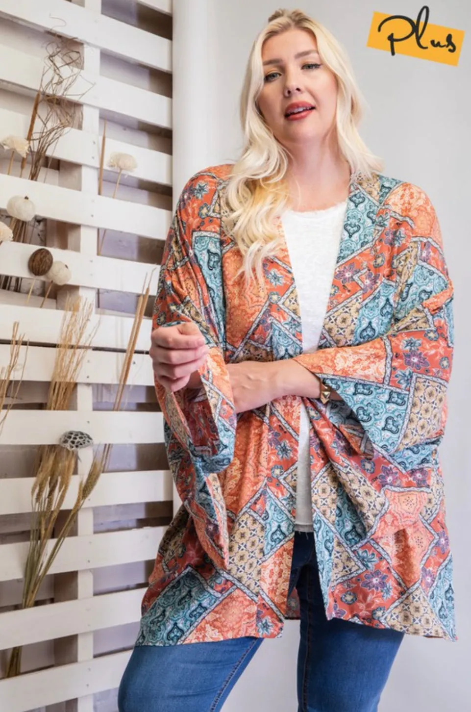 Curvy Patchwork Kimono