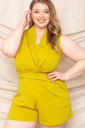 Curvy Romper with Collar