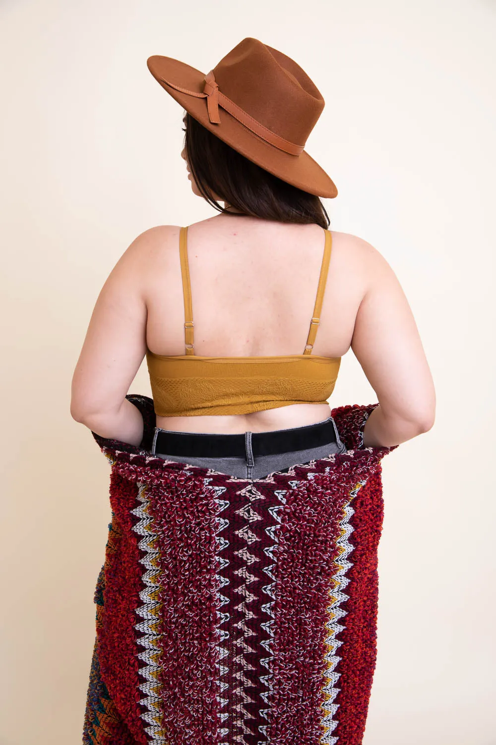 Curvy Seamless Padded Textured Brami Plus