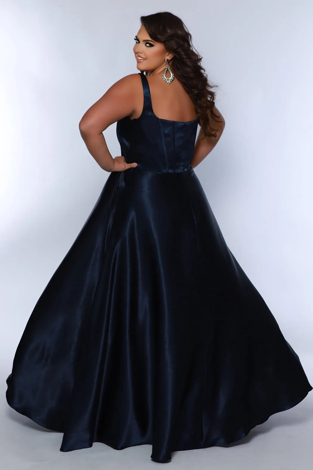 Curvy Square Neck Corset Ballgown