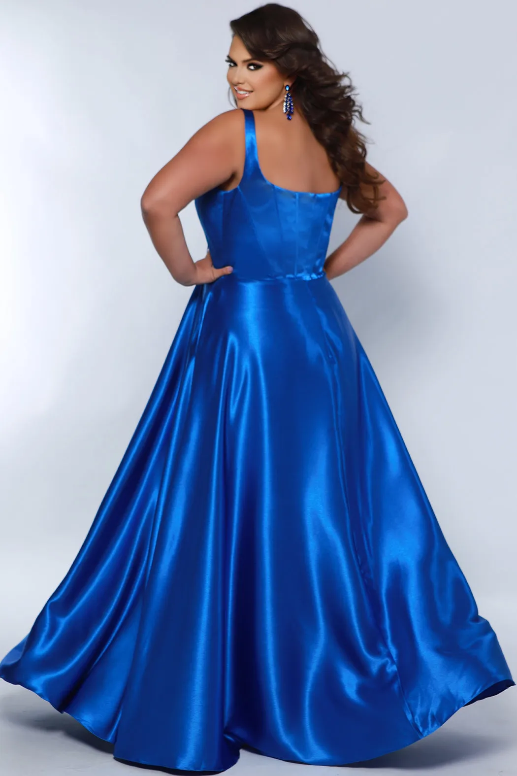 Curvy Square Neck Corset Ballgown