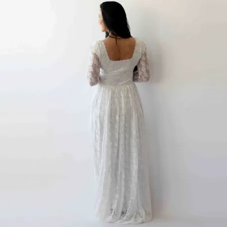 Curvy Square Neckline Dress #1271