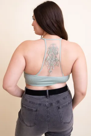 Curvy Tattoo Back Bralette - 2 colors