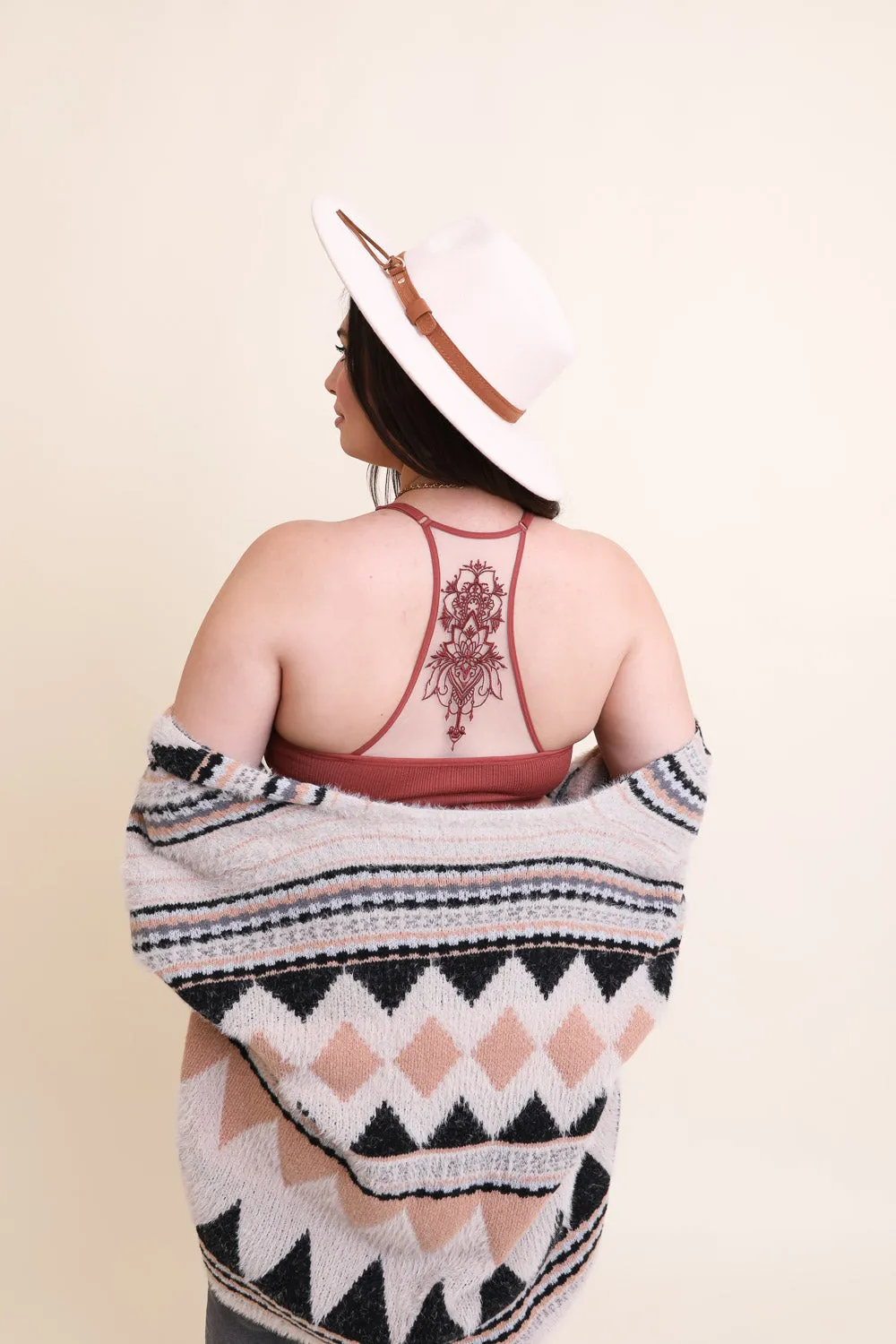 Curvy Tattoo Back Bralette - 2 colors