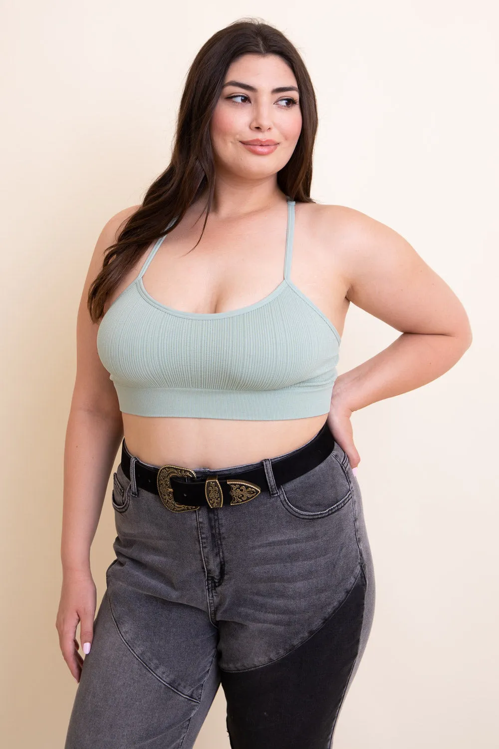 Curvy Tattoo Back Bralette - 2 colors
