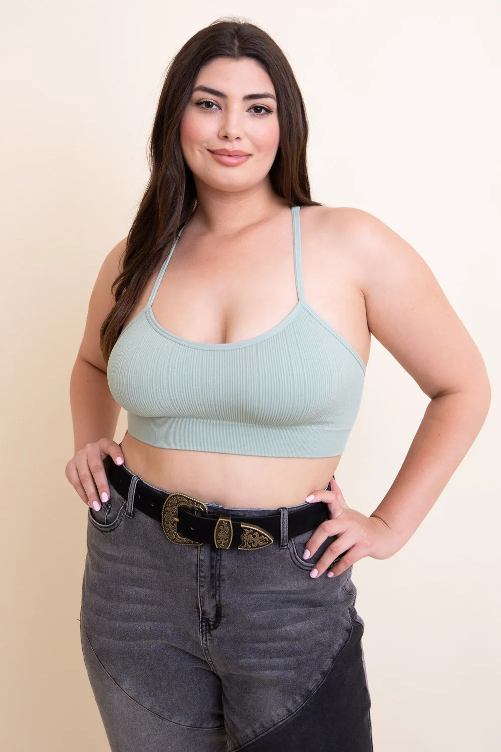 Curvy Tattoo Back Bralette - 2 colors