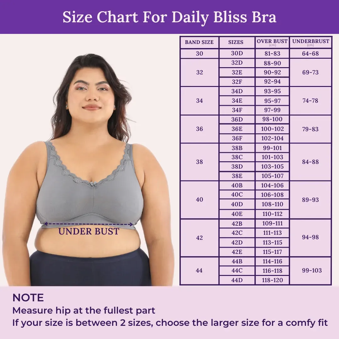 Day Bra For Curvy Women | Full Coverage | Wire-Free & Non-Padded | Seamless Cups | No Centre Panel/Gore |  Back Hook & Eye Closure | Pack Of 2