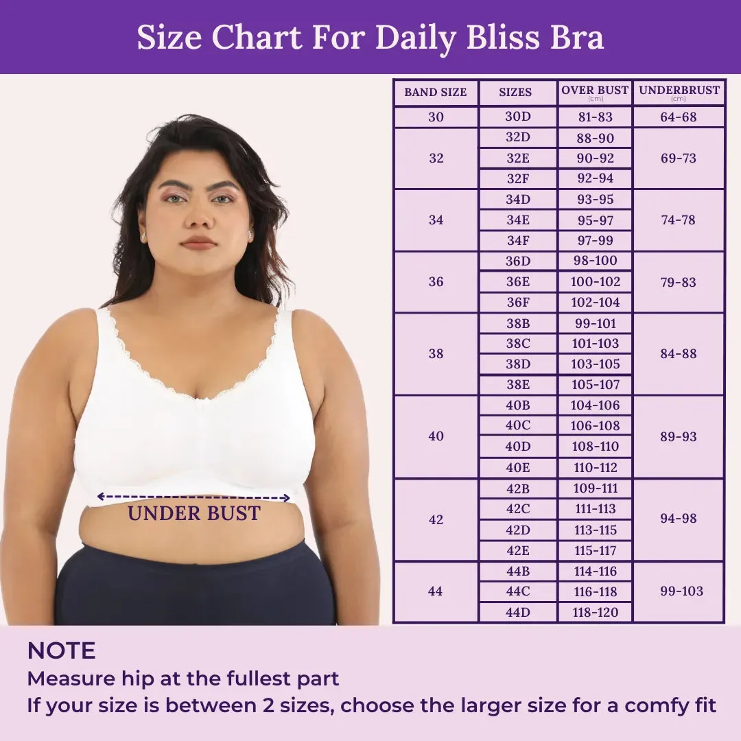 Day Bra For Curvy Women | Full Coverage | Wire-Free & Non-Padded | Seamless Cups | No Centre Panel/Gore |  Back Hook & Eye Closure | Pack Of 3