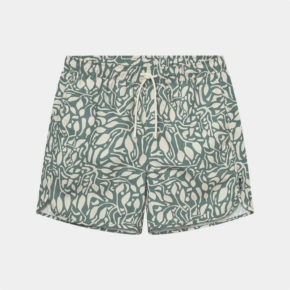 DEDICATED Swim Shorts Sandhamn Leaf Mosaic Leaf Green