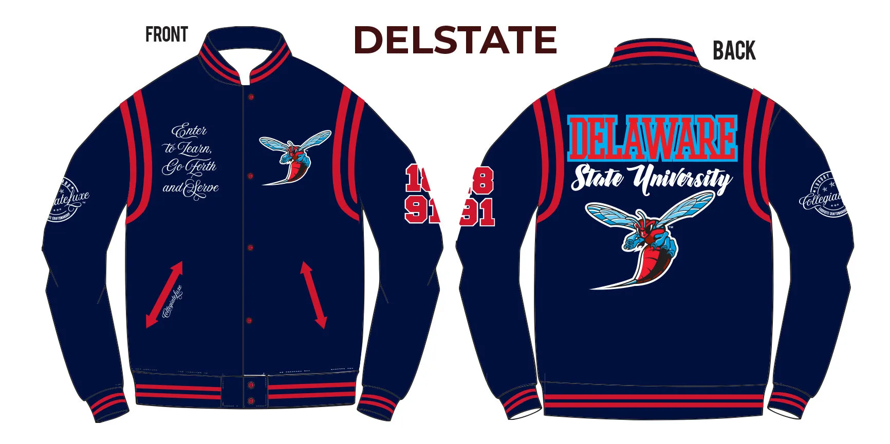 Del State  | VARSITY JACKET Unisex -aja