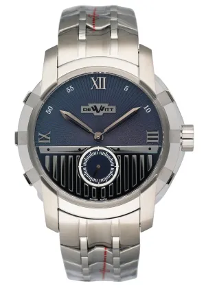 Dewitt Glorious Knight FTV.PTS.007.S Blue Dial Mens Watch Box Papers