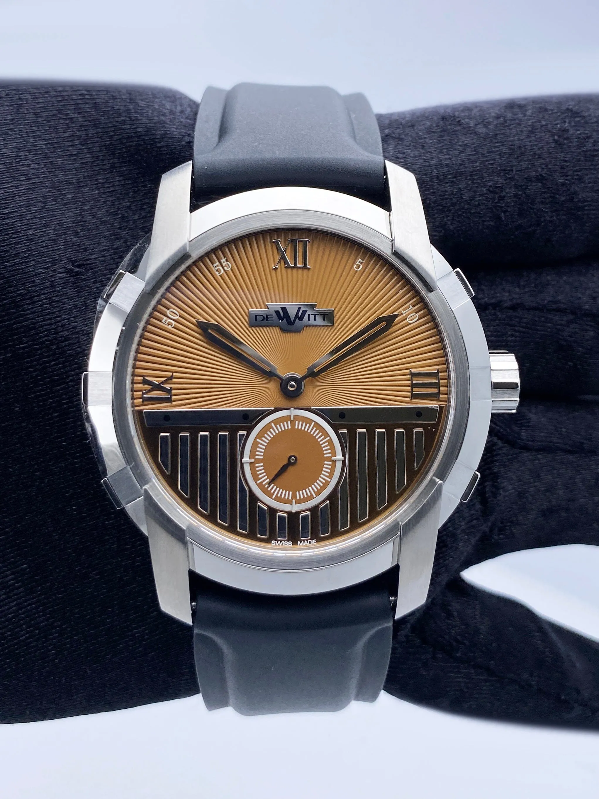 Dewitt Glorious Knight FTV.PTS.010.RPB Brown Dial Mens Watch Box Papers