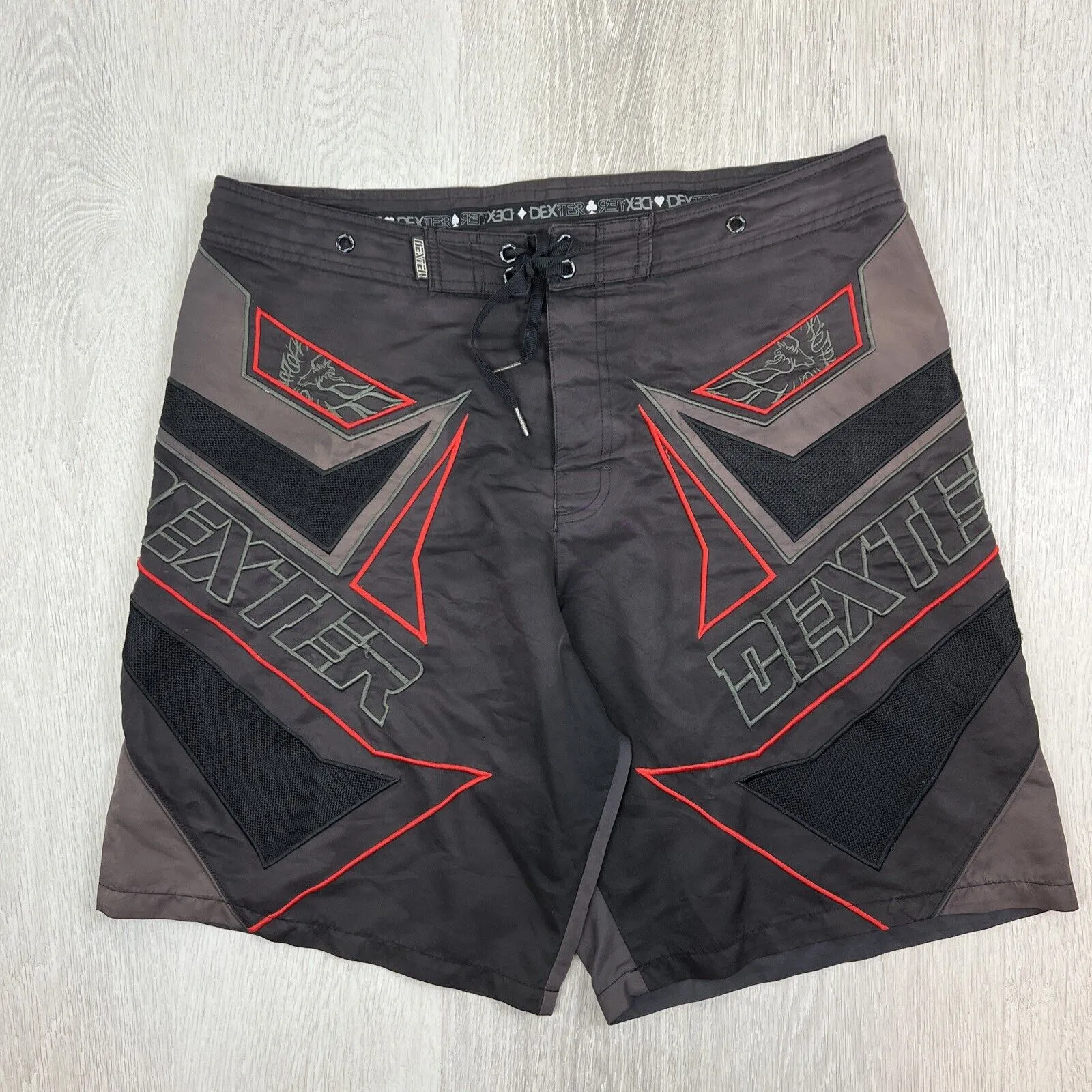 Dexter Mens 90s Long Swim Shorts Boardies Board Shorts Size 38 (Read desc)