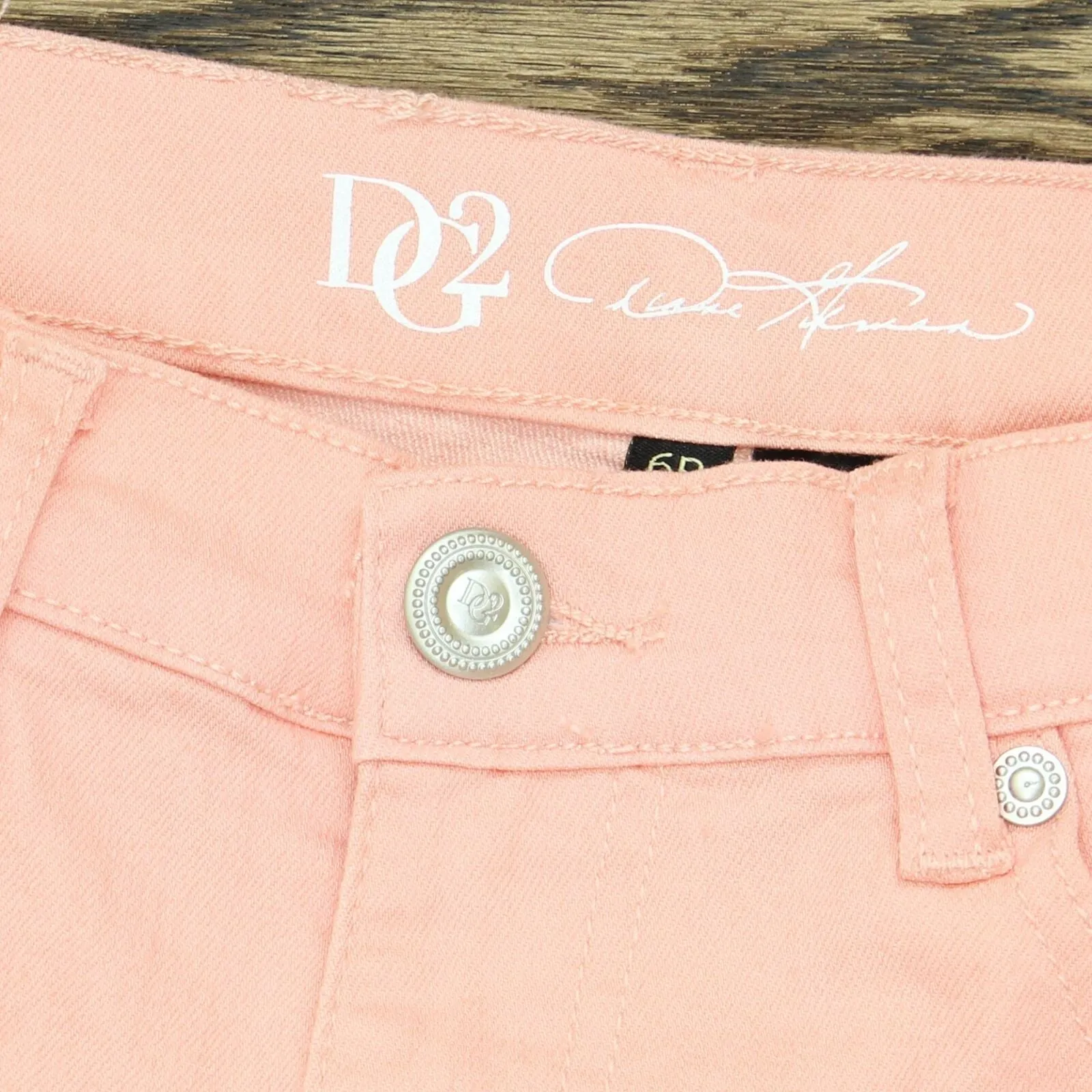 DG2 by Diane Gilman Petite Floral Fray-Hem Ankle Jeans Blush 6P