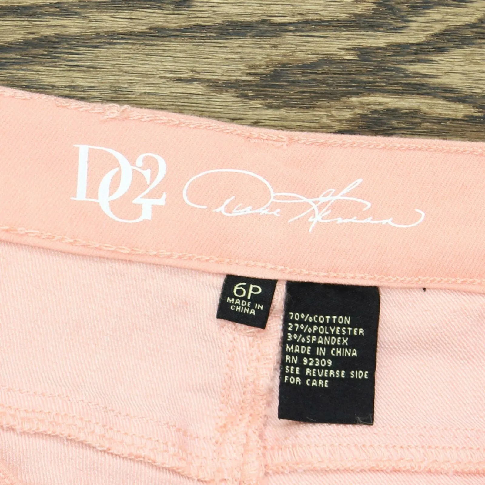DG2 by Diane Gilman Petite Floral Fray-Hem Ankle Jeans Blush 6P