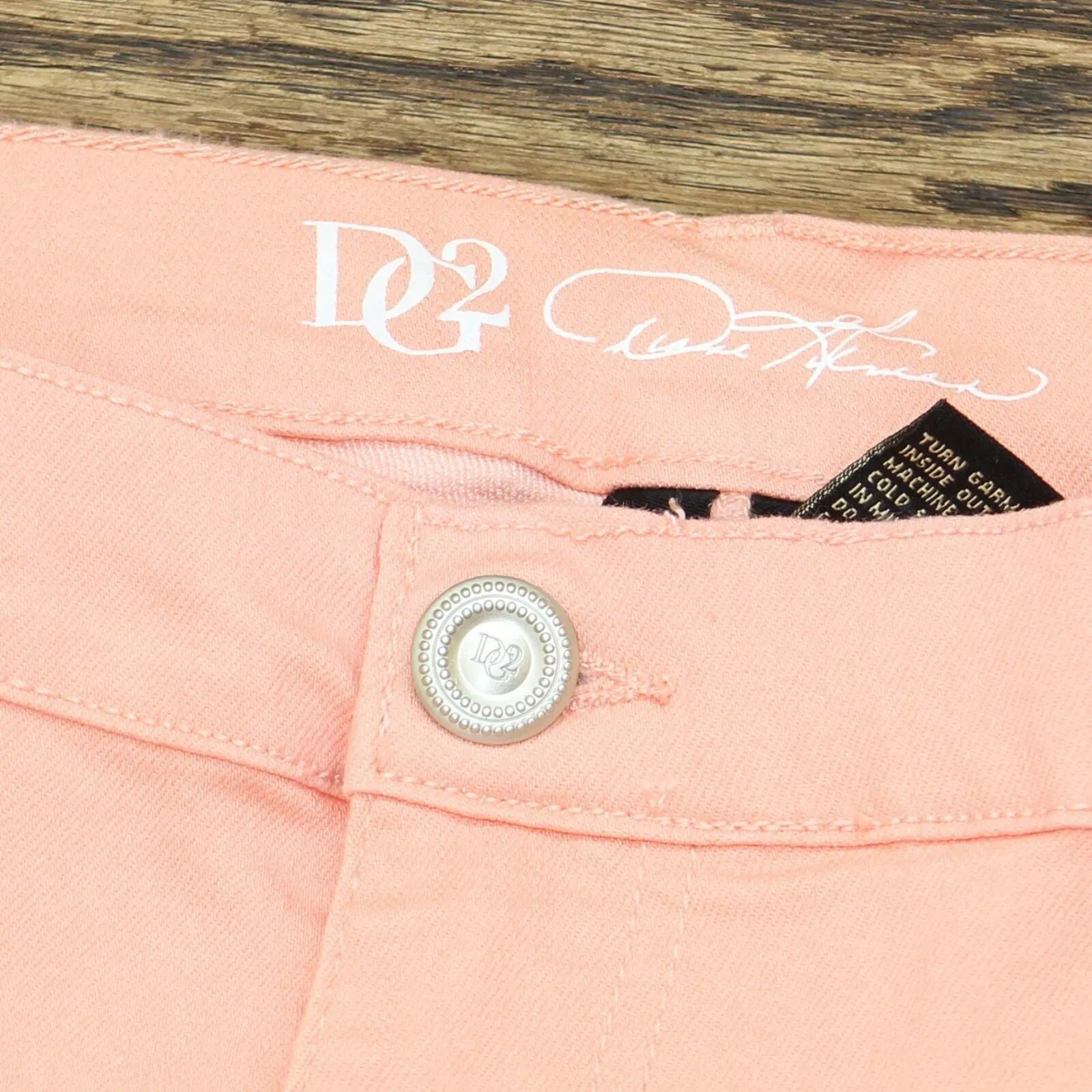 DG2 by Diane Gilman Petite Plus Floral Fray-Hem Ankle Jeans Blush 18WP