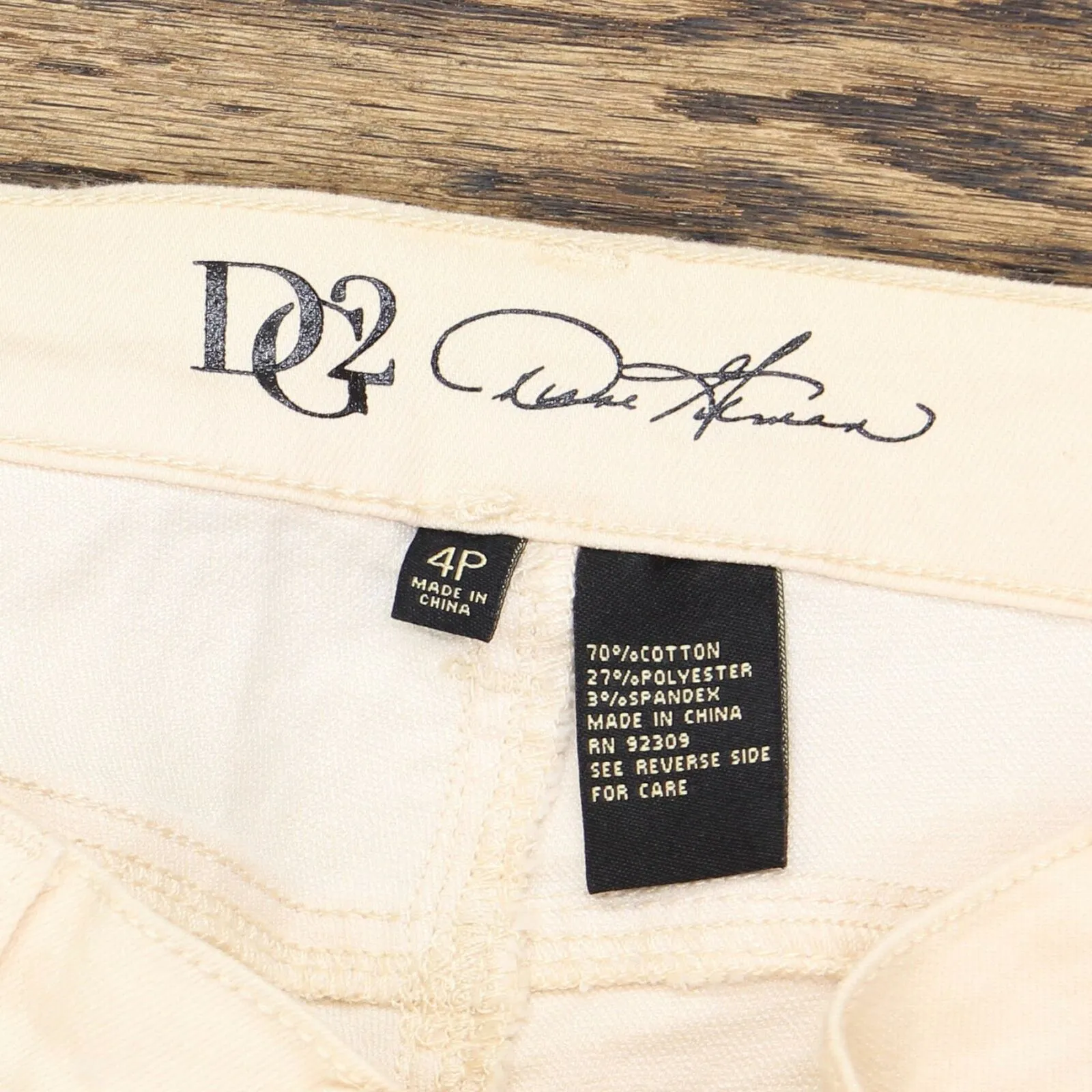 DG2 by Diane Gilman Petite Stretch Floral Fray-Hem Ankle Jeans Cream 4P