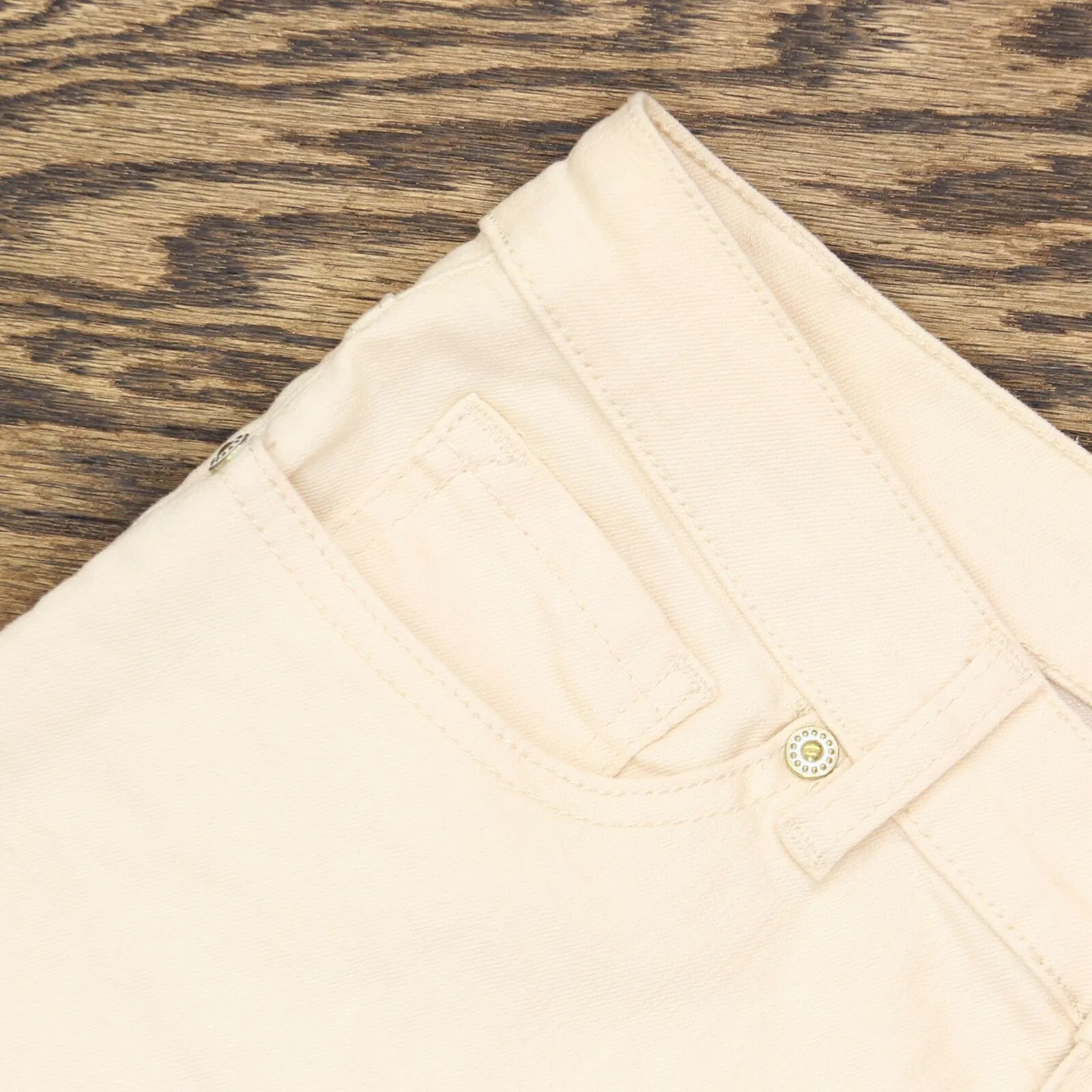 DG2 by Diane Gilman Petite Stretch Floral Fray-Hem Ankle Jeans Cream 4P