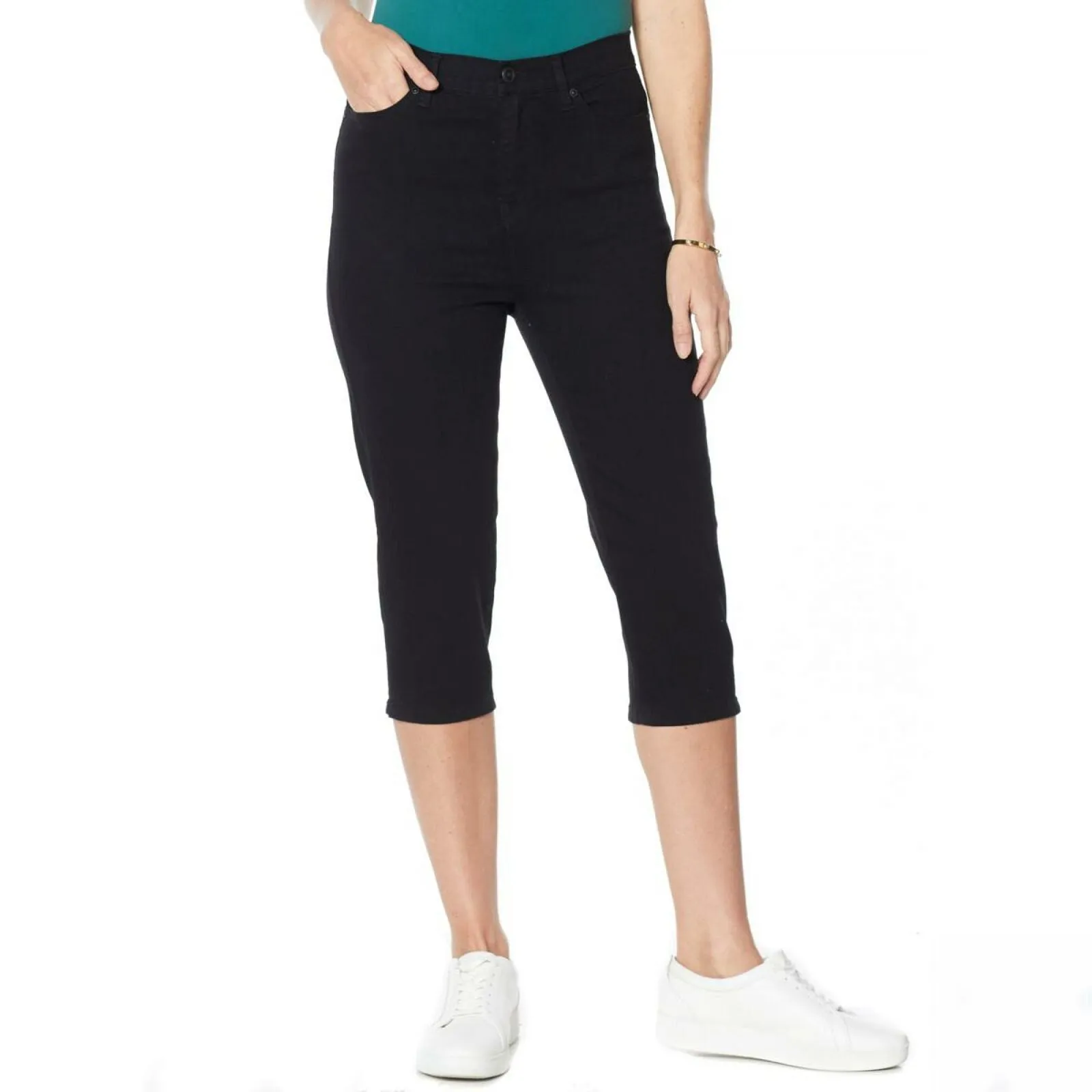 DG2 by Diane Gilman Women's Petite Classic Stretch Denim Pedal Pusher Jeans