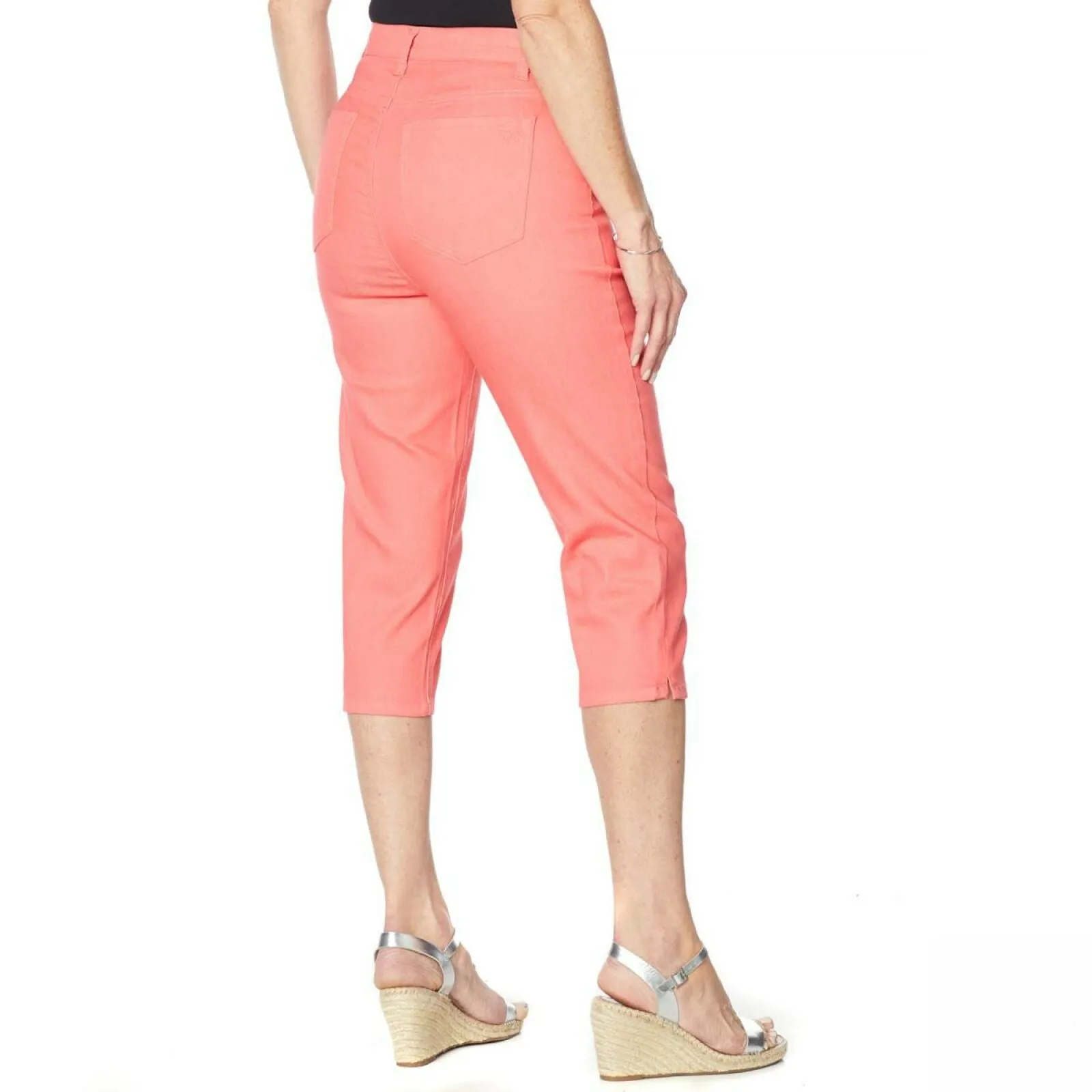 DG2 by Diane Gilman Women's Plus Size Classic Stretch Denim Pedal Pusher Jeans