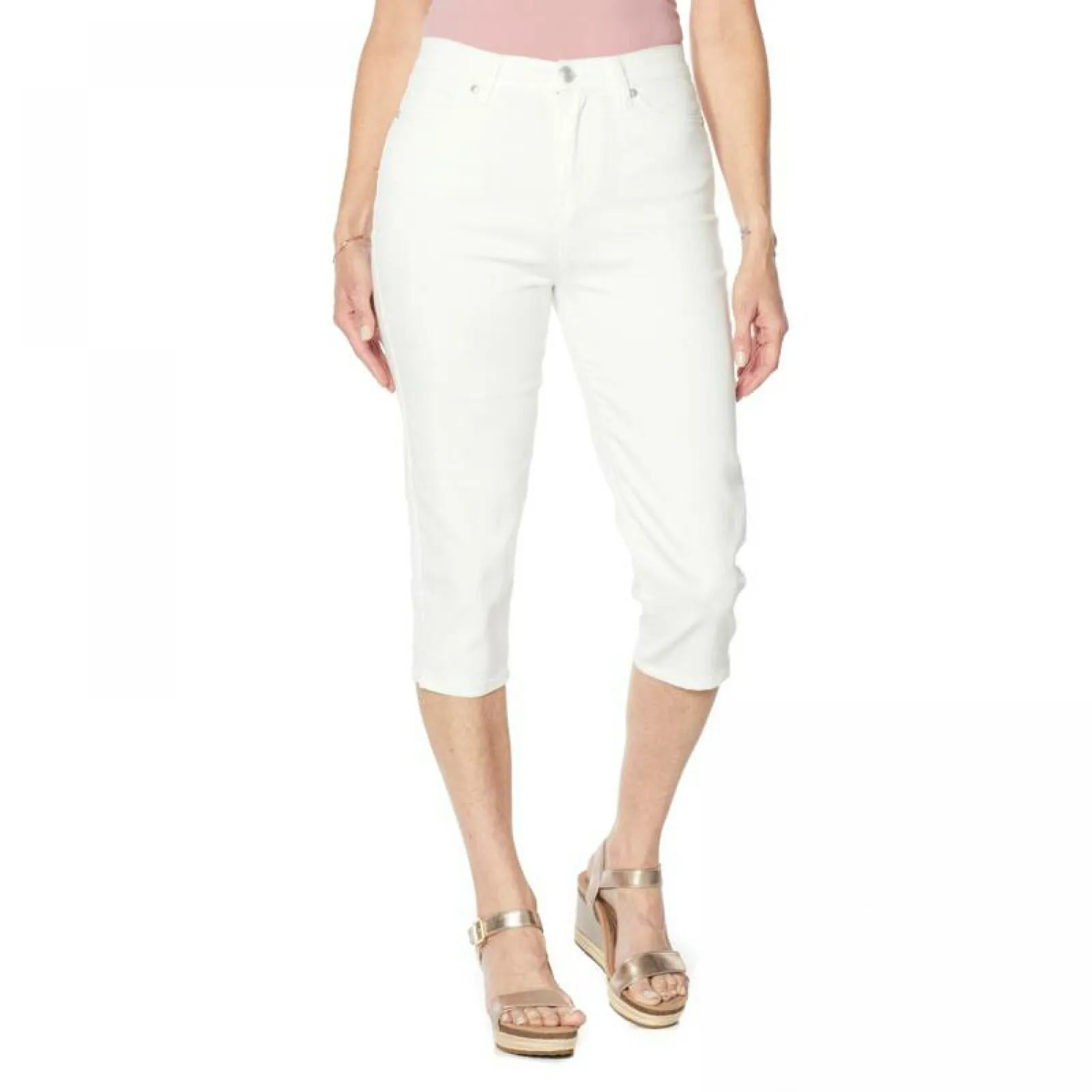 DG2 by Diane Gilman Women's Plus Size Classic Stretch Denim Pedal Pusher Jeans