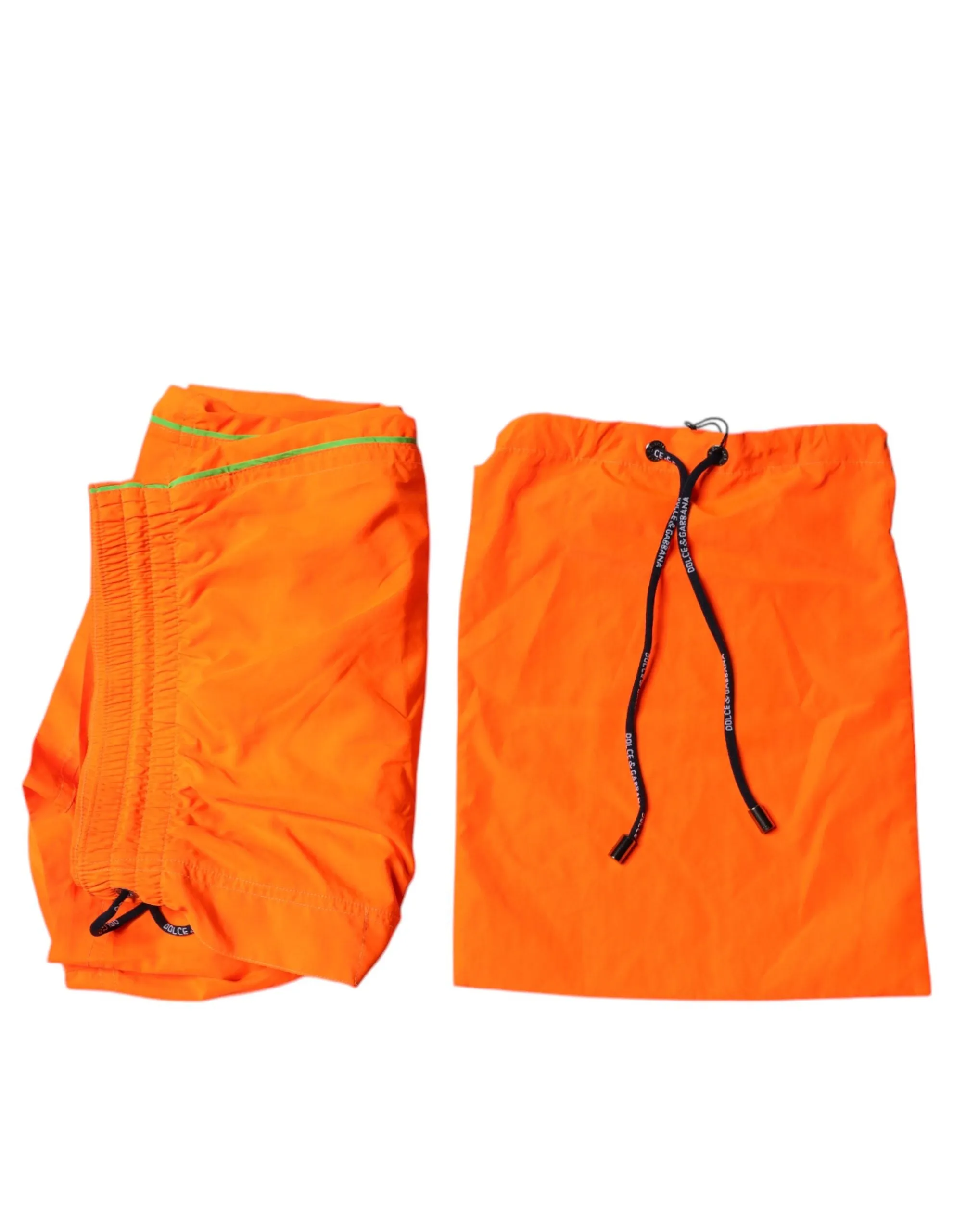 Dolce & Gabbana Orange Polyester Beachwear Shorts 2Pc Swimwear