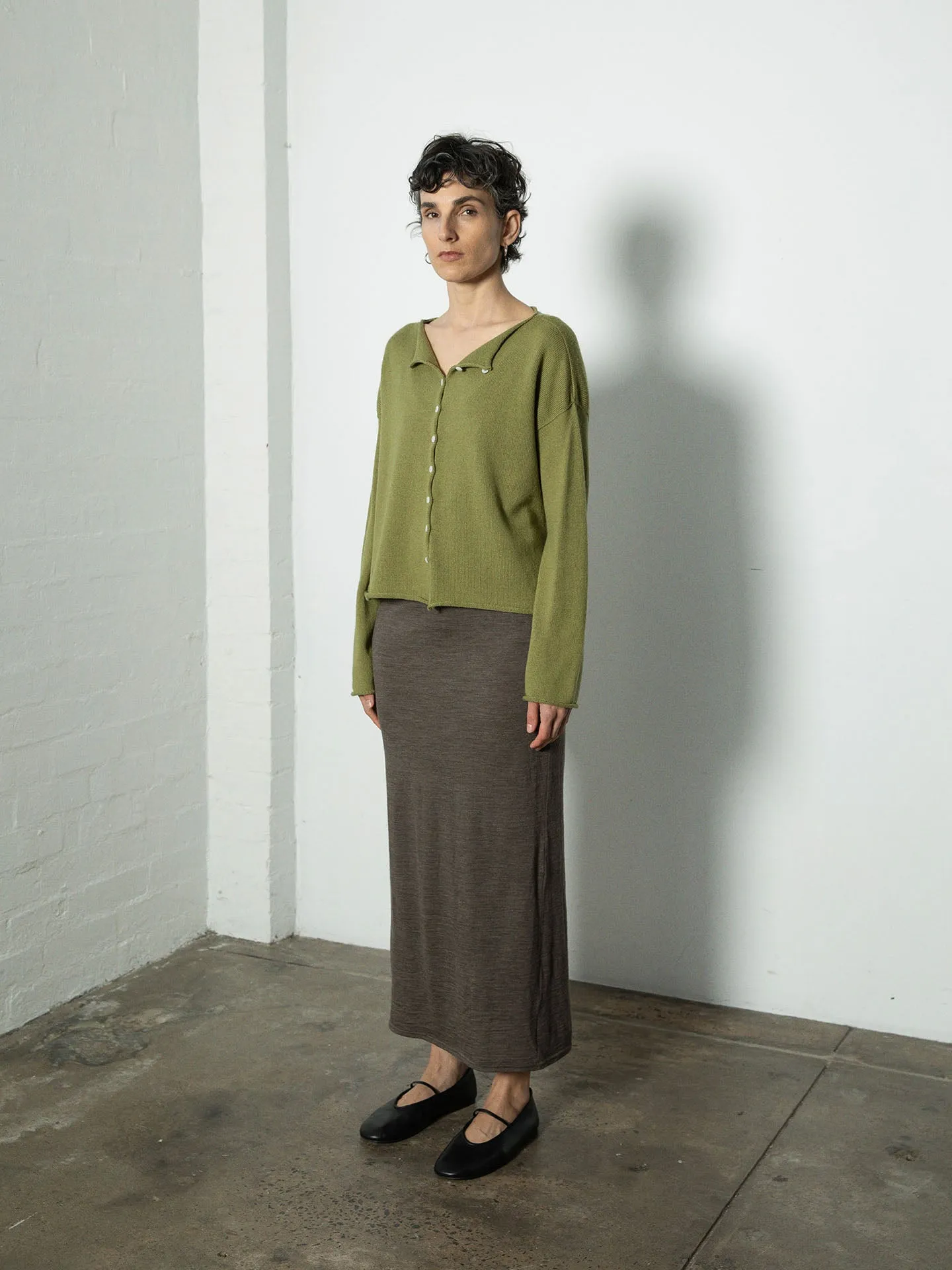 Doll's Reversible Cardigan – Peridot Green