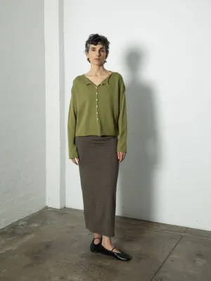 Doll's Reversible Cardigan – Peridot Green