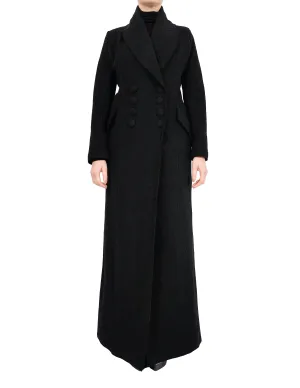 Double Breasted Long Military Style Coat