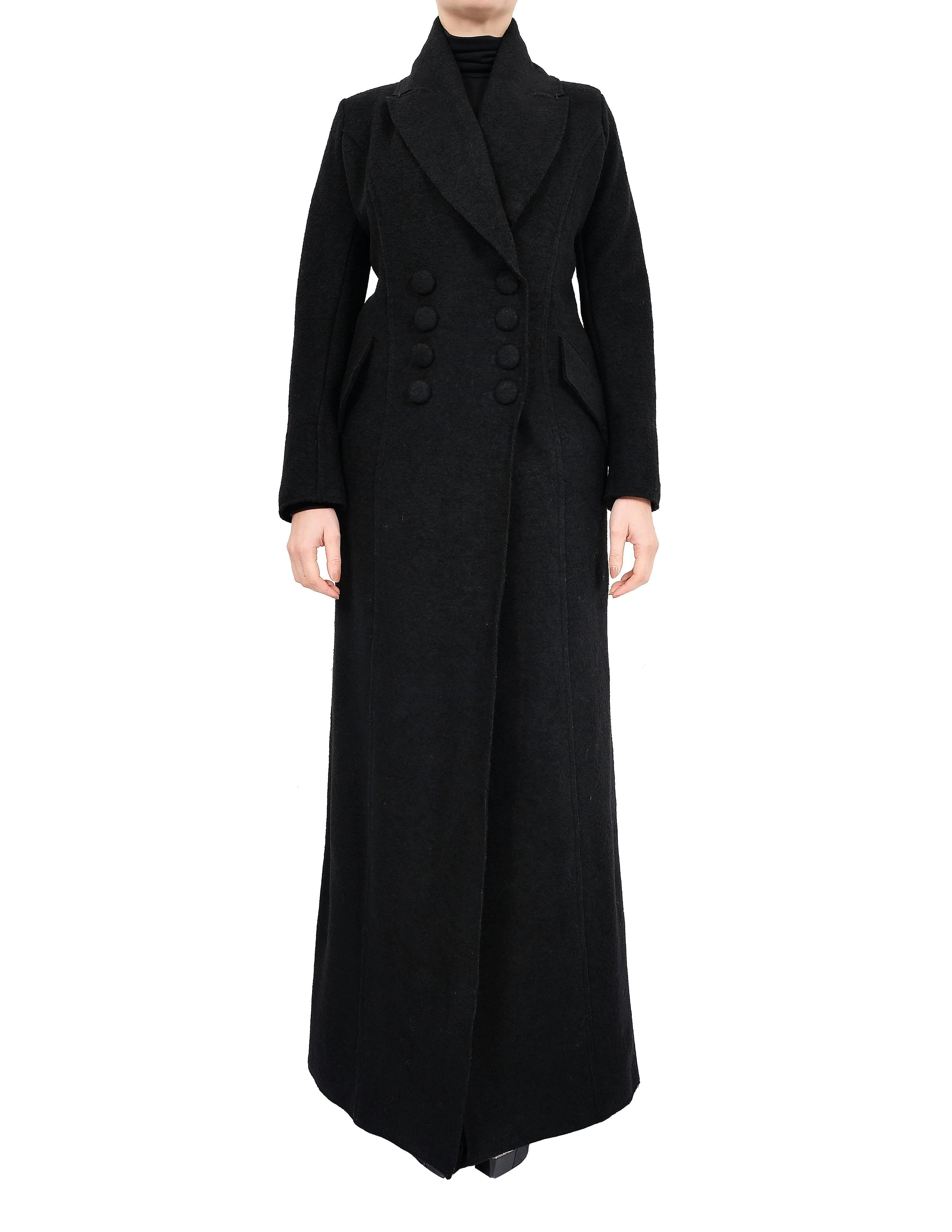 Double Breasted Long Military Style Coat