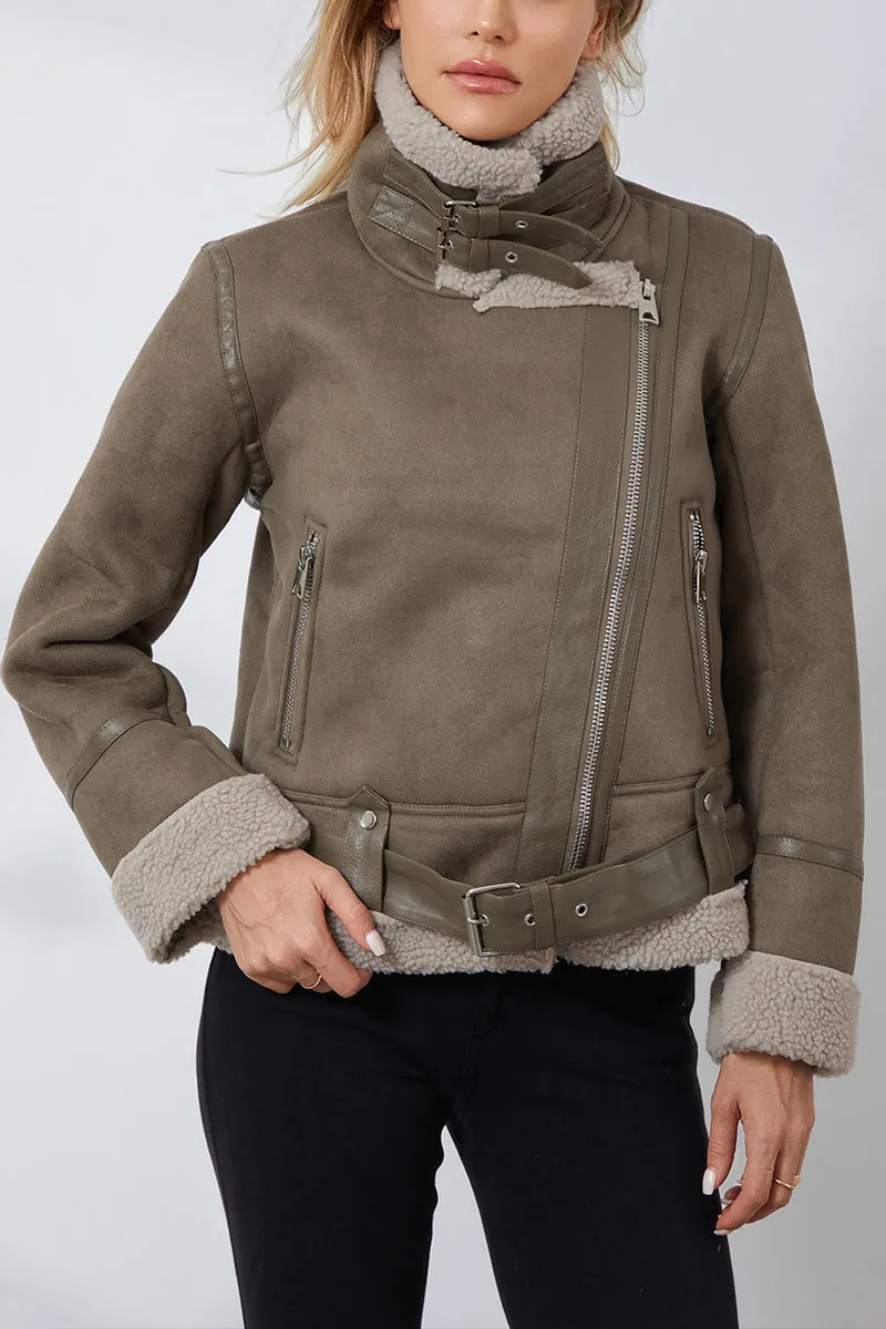 DS3213 Sherpa Jacket Coat Outerwear