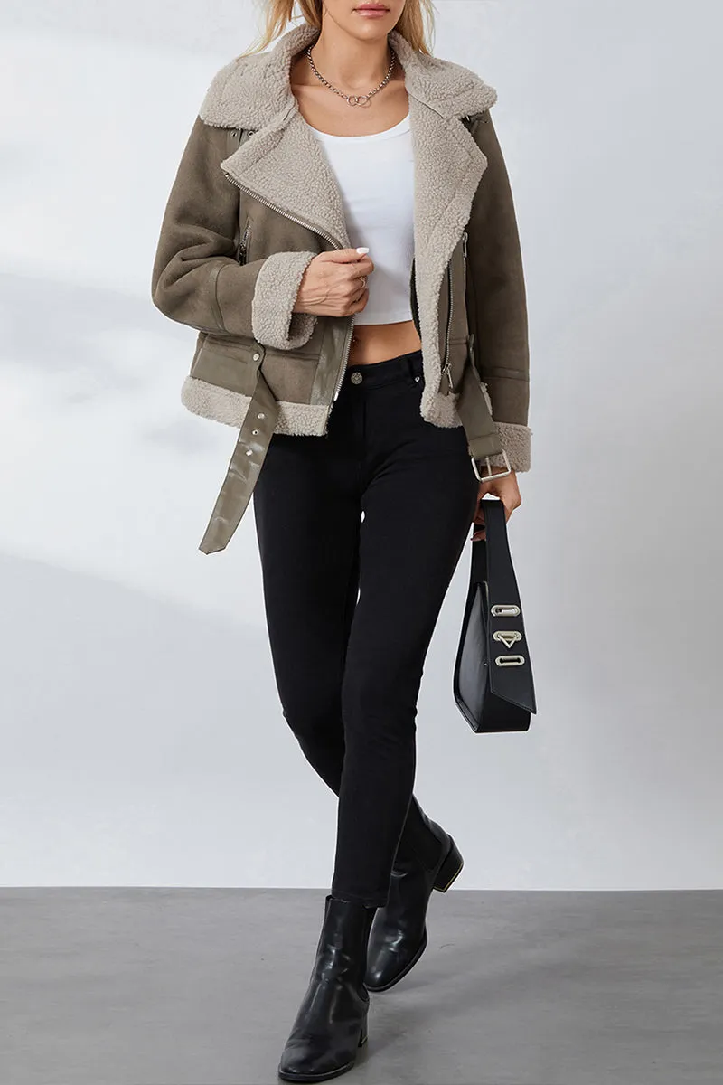 DS3213 Sherpa Jacket Coat Outerwear