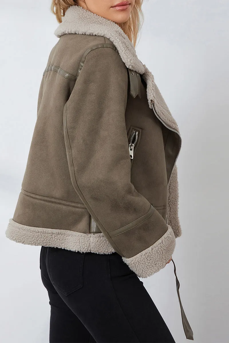 DS3213 Sherpa Jacket Coat Outerwear