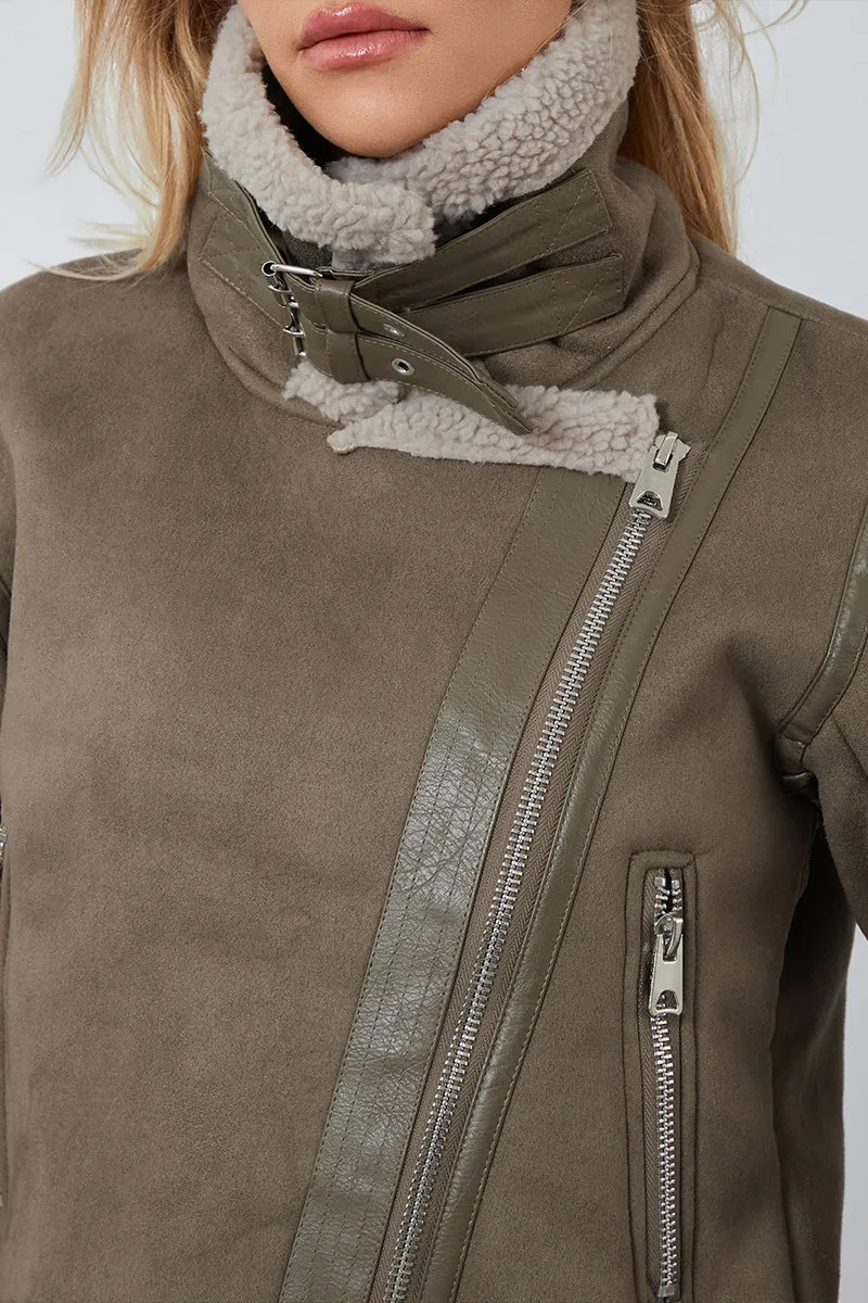 DS3213 Sherpa Jacket Coat Outerwear