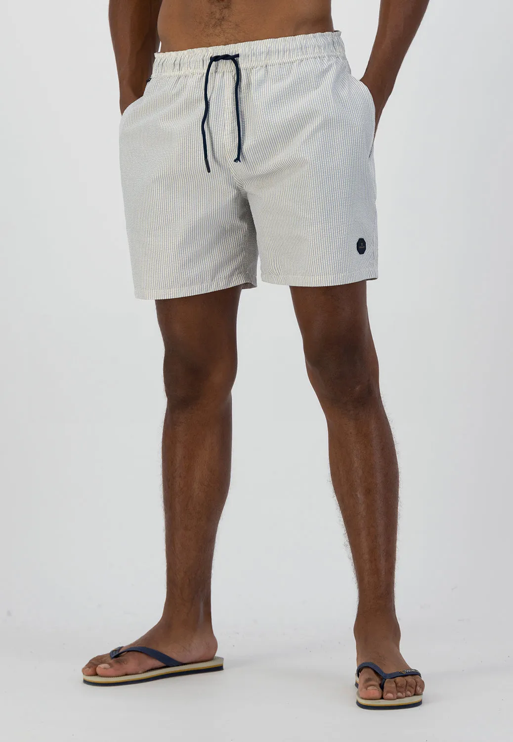 DSTREZZED SEERSUCKER STRIPE SWIMSHORTS 521260